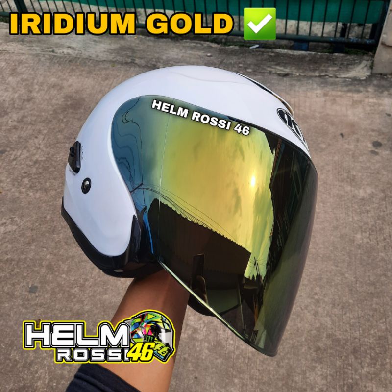 Visor KYT Kyoto INK Dynamic Venom Gratis Rachet Iridium Blue Red Gold Merah Gold Silver Tanpa Rachet