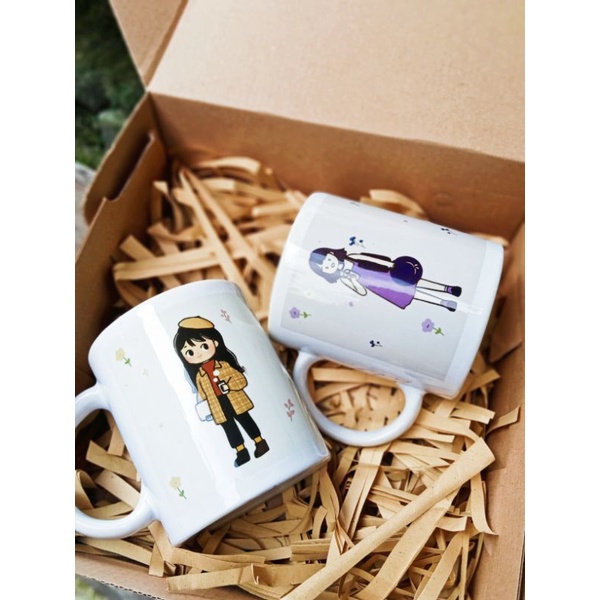 GELAS MUG KERAMIK SABLON GELAS UNIK, KADO ULTAH, HAMPERS