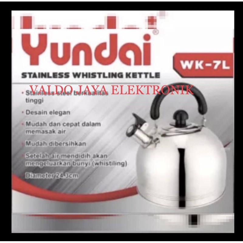 Yundai Teko Siul WK-7L Teko Bunyi Kettle Yundai WK7L WK 7 L