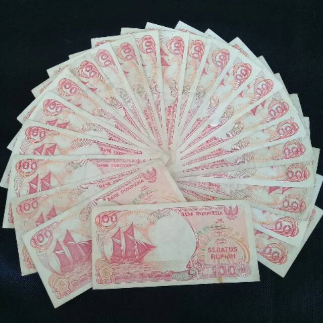 Uang kuno 100 rupiah perahu pinisi 1992