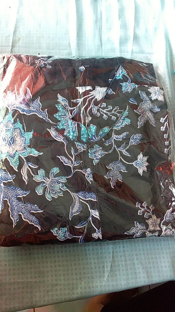 Batikmurahsekali Batik Couple Keluarga Motif Cibulan Biru