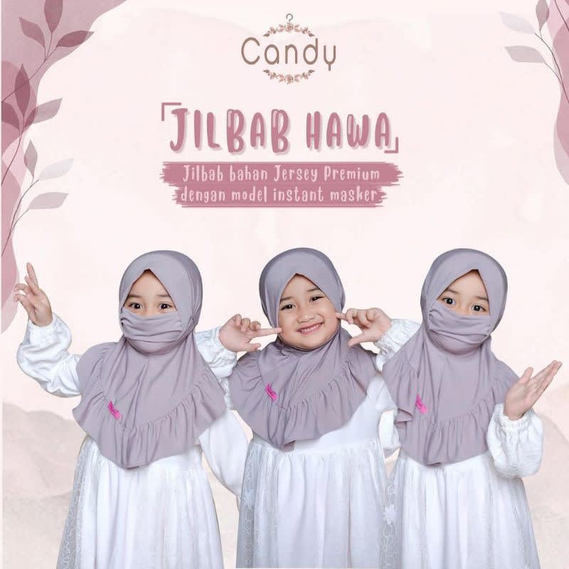 JILBAB MASKER ANAK BAYI HIJAB MASKER ANAK HIJAB INSTAN Hawa 0-6 thn