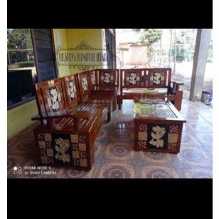 KURSI SUDUT JATI UKIR MEJA KURSI TAMU MODEL SUDUT POJOK RUANGAN TAMU