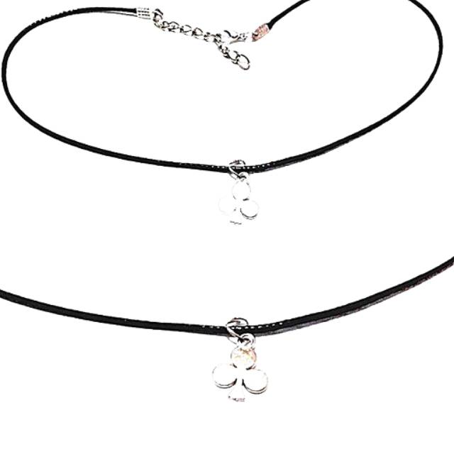 Baby Choker Necklace Silver Club | Kalung Handmade