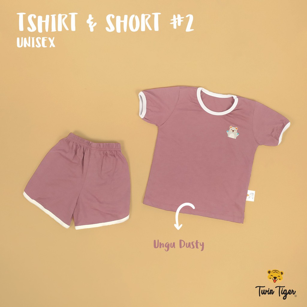 TERLARIS TWIN TIGER SETELAN KAOS ANAK TSHIRT RETRO SET BAJU ANAK / BAJU BAYI 0-5 Tahun NEW COLOURS