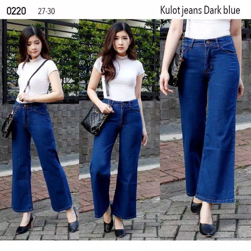 celana panjang jeans//celana kulot lipat peremium//celana anita