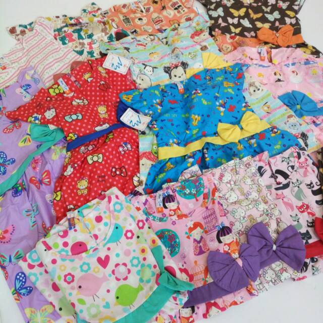 Ribbon dress. Dress anak perempuan. Baju katun anak grosir. Dress katun grosir
