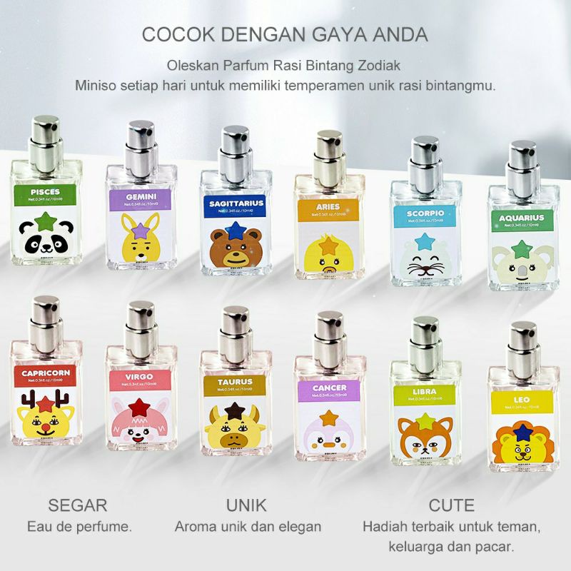 Parfum Miniso Official Parfum Zodiak Parfum Bintang Parfum Wanita Parfum Pria Eau De 30ml