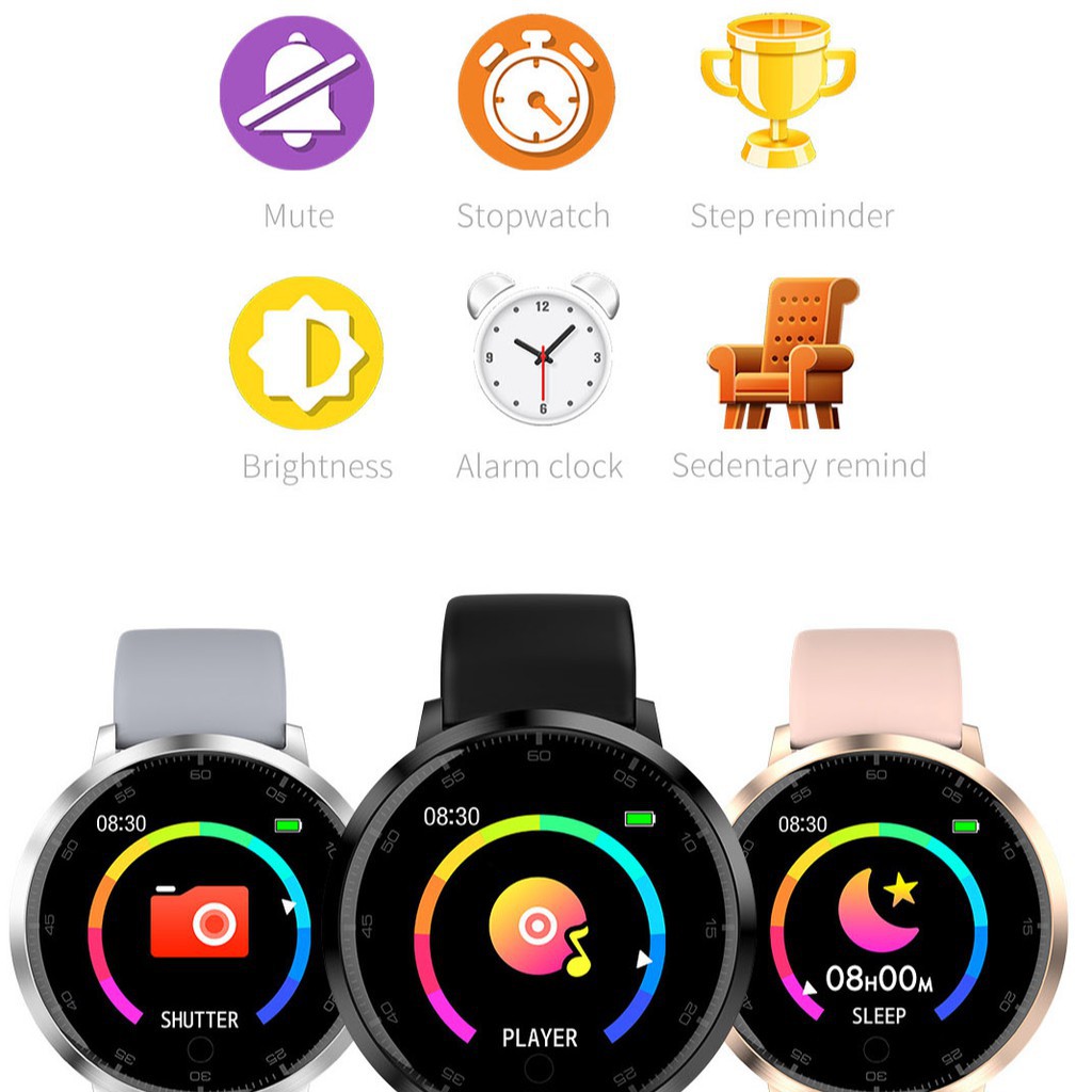 k12 Smartwatch Metal Anti Air IP68 dengan Monitor Detak Jantung untuk Olahraga / Fitness