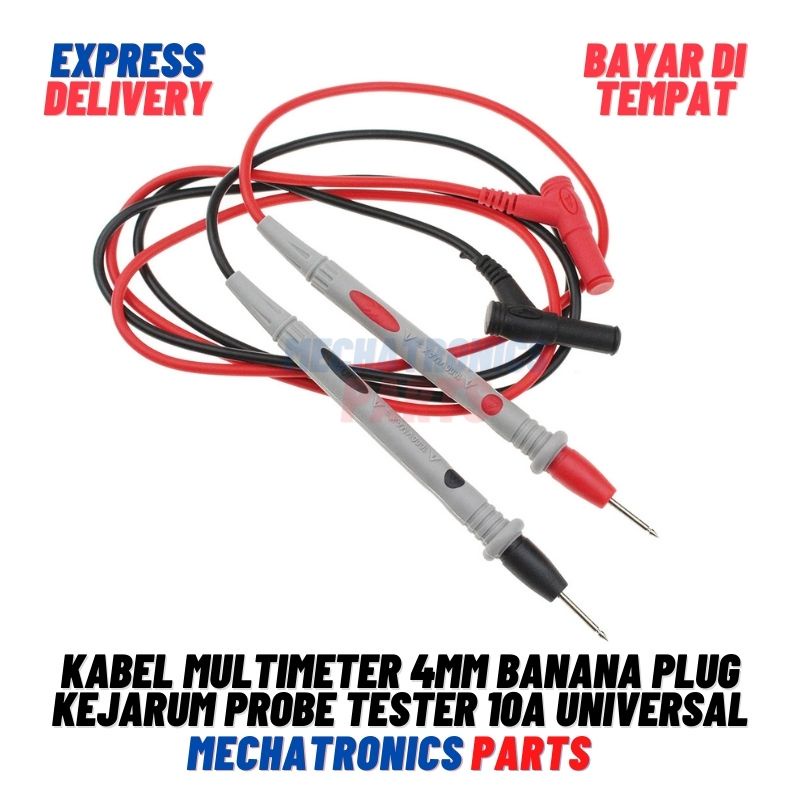 [DEV-9225] KABEL MULTIMETER 4MM BANANA PLUG KEJARUM PROBE TESTER 10A UNIVERSAL