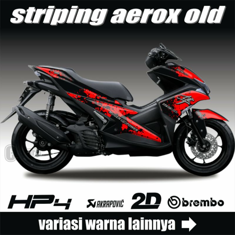 Striping Motor Aerox 155 Old Edisi Hayabusa / Decal Stiker Semifull Body Motor Yamaha Aerox Old 155 