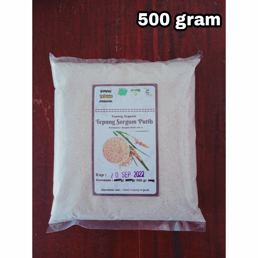 

Tepung Sorgum Merah/Putih Kemasan 500 gram