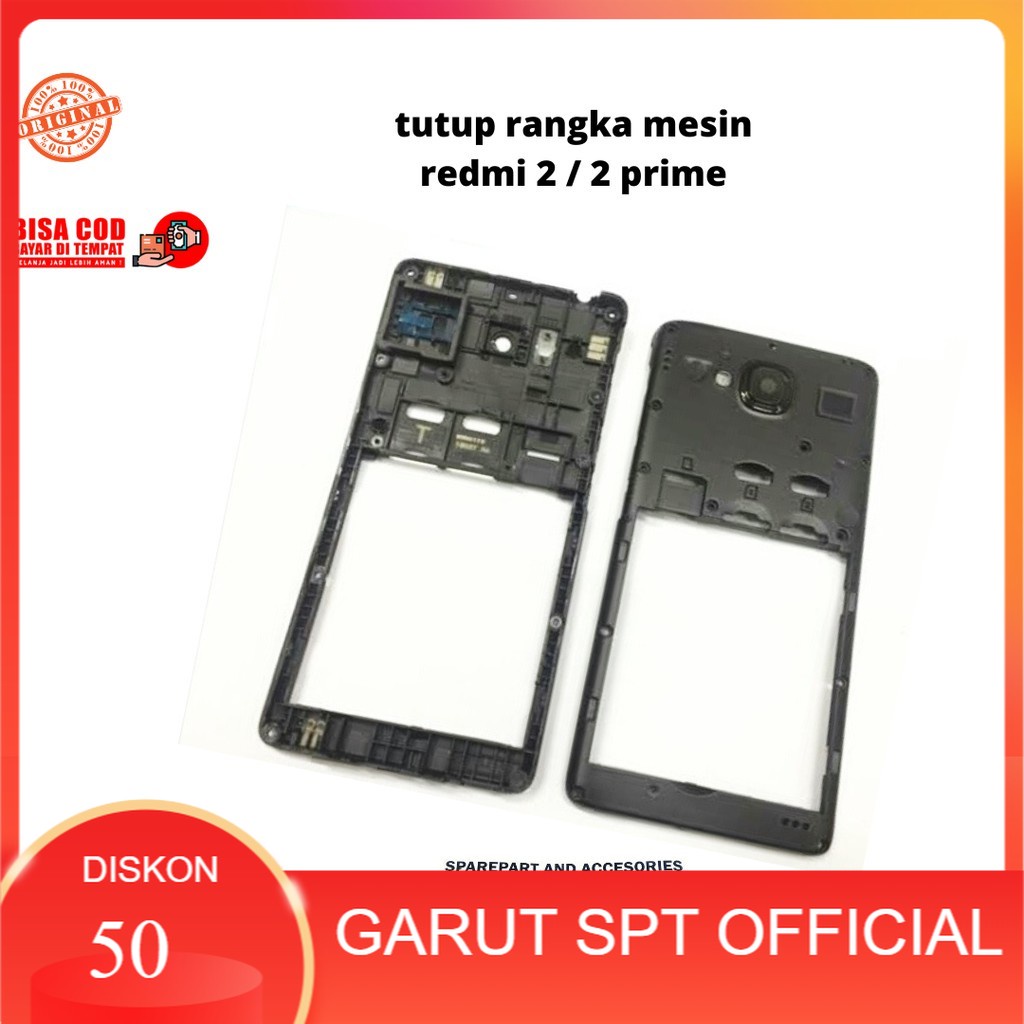 BAZZEL TUTUP RANGKA MESIN BELAKANG XIAOMI REDMI 2 2S 2 PRIME ORIGINAL