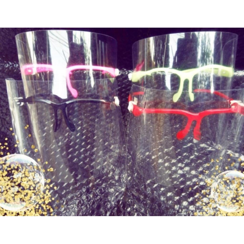 Face Shield kacamata Warna-warni ( frame + mika )