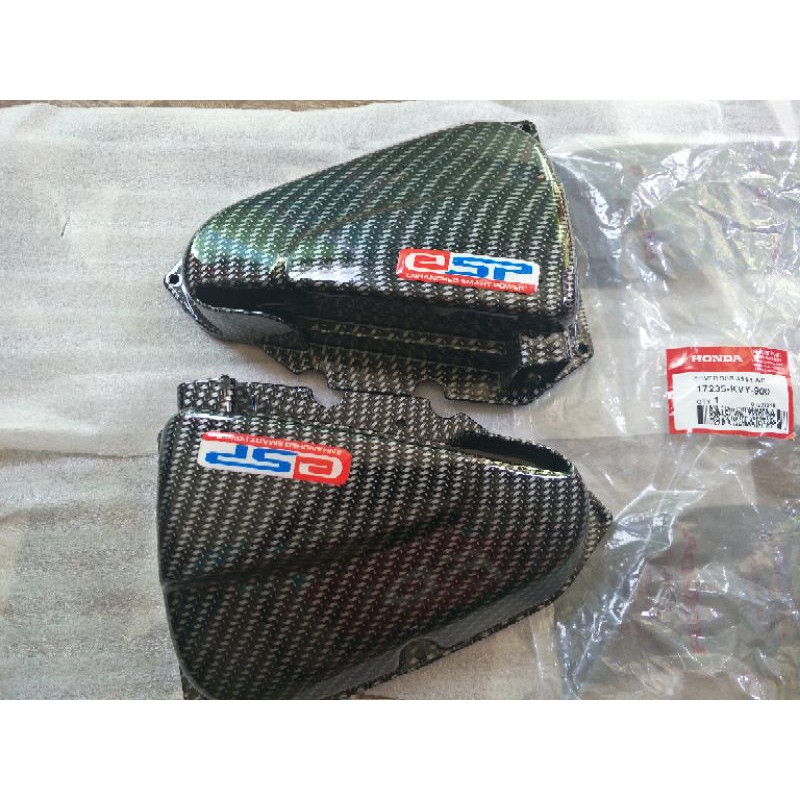 Tutup filter karbon beat scoopy fi Starter kasar