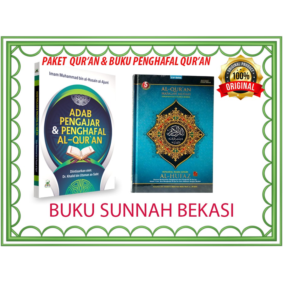 PROMO Paket Al Quran Al HUFAZ A5 Dan BUKU Adab Penghafal Al Quran