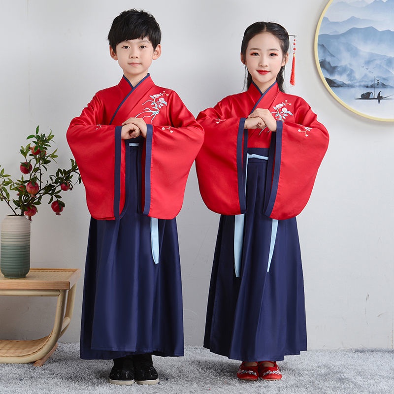 Children's ancient Chinese costume, Chinese School costume, girls' Book Children's Chinese style cos