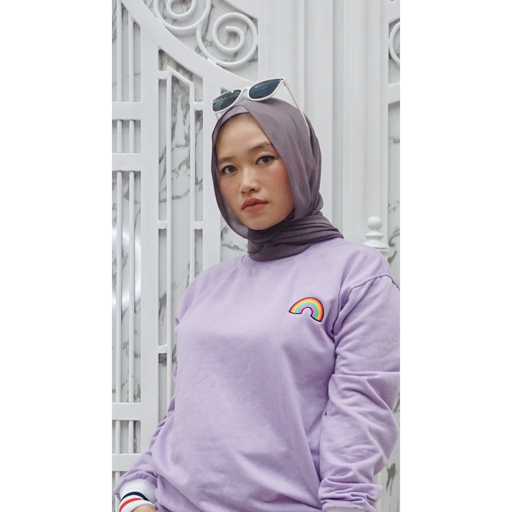 RAINBOW SWEATER II SEWATER CRAWNECK PELANGI