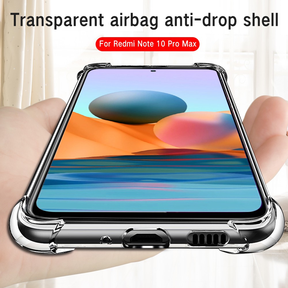 Soft Case Silikon Redmi Note 10 / 10s Redmi Note 10 Pro Redmi Note 10 5G Bening Transparant Airbag Anti Crack TEbal