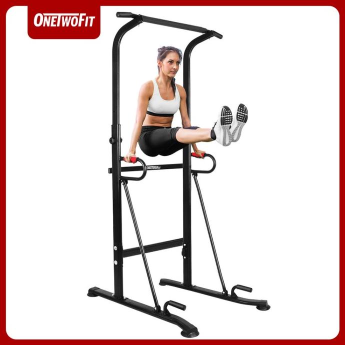 OneTwoFit Multi-Function Power Tower,Adjustable Height Pull up Station