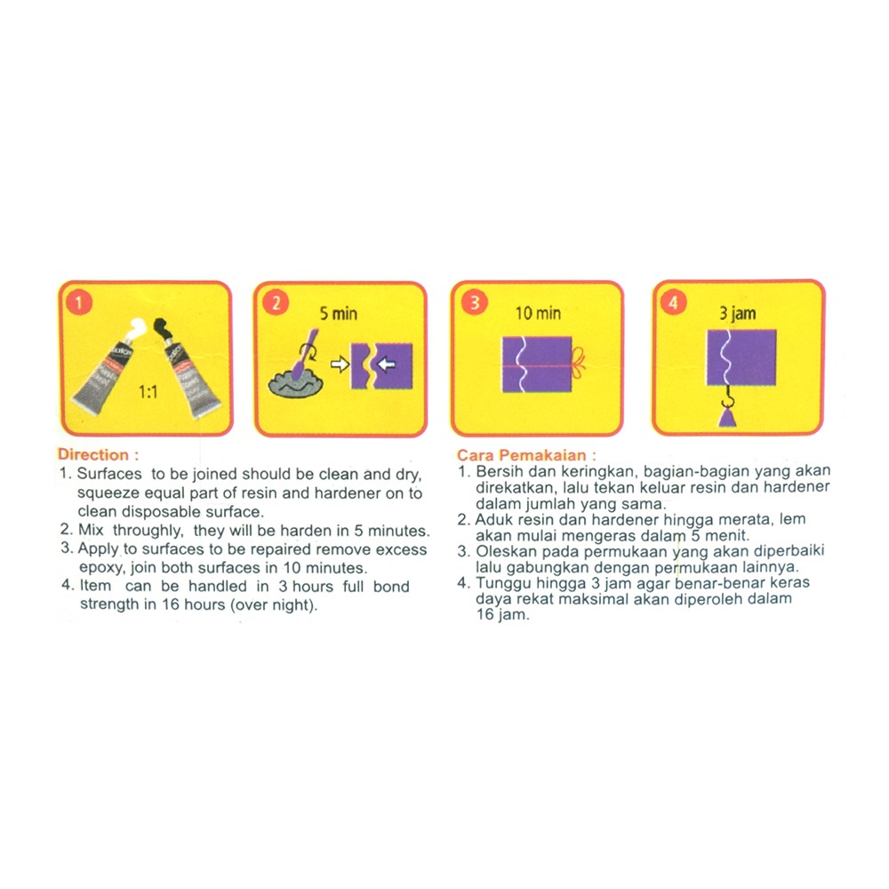 Dextone Epoxy 5 Menit - 12 Gram - Kemasan Ekonomis