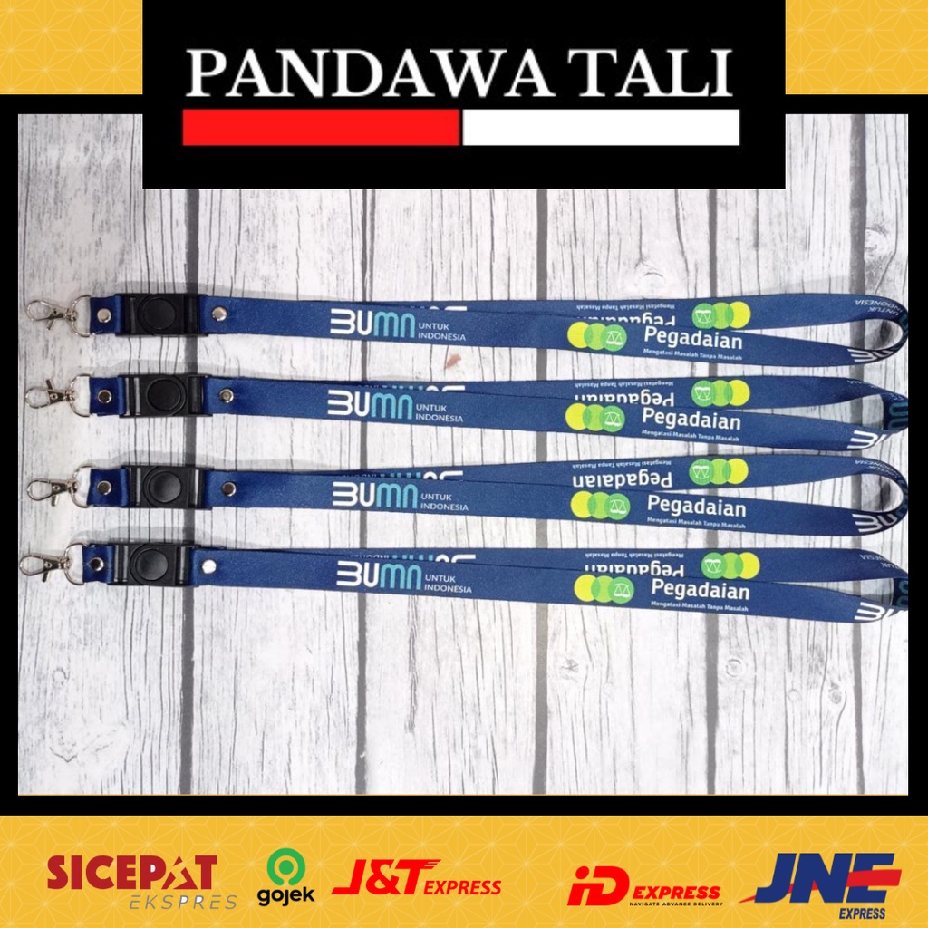 

Lanyard BUMN Pegadaian / Lanyard Pegadaian Printing Pandawa Tali Surabaya