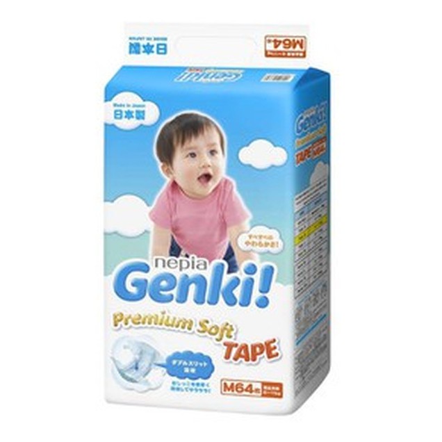 DIAPERS NEPIA GENKI TAPE M64 M ISI 64 M 64 / POPOK PEREKAT