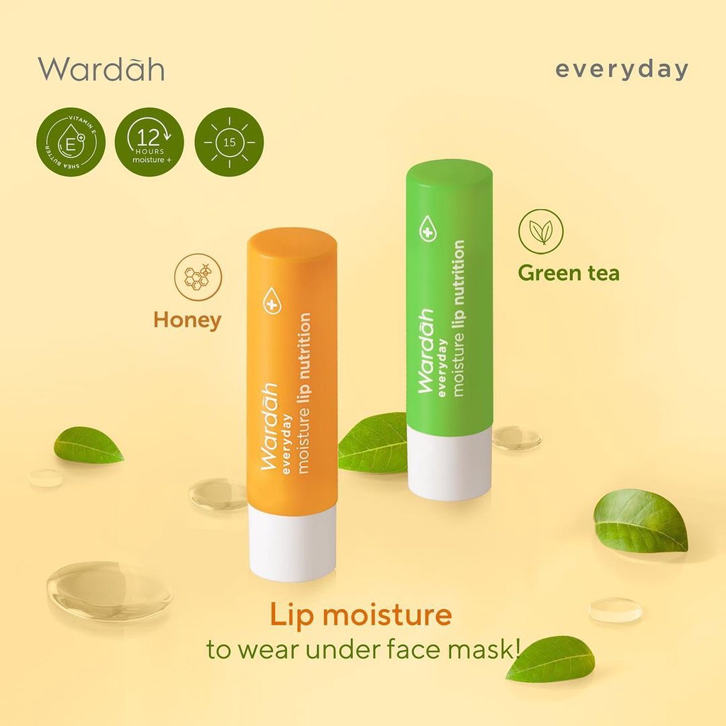 Wardah Everyday Fruity Sheer Lip Balm Wardah Lipbalm | Wardah Lip Nutrition | Pelembab Bibir Strawberry Grape Honey Greentea