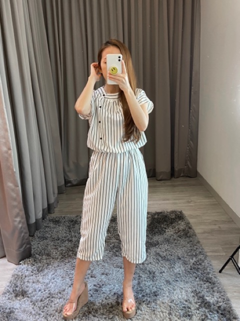 Jumpsuit kerah Shanghai / jumpsuit wanita casual ( 460 )