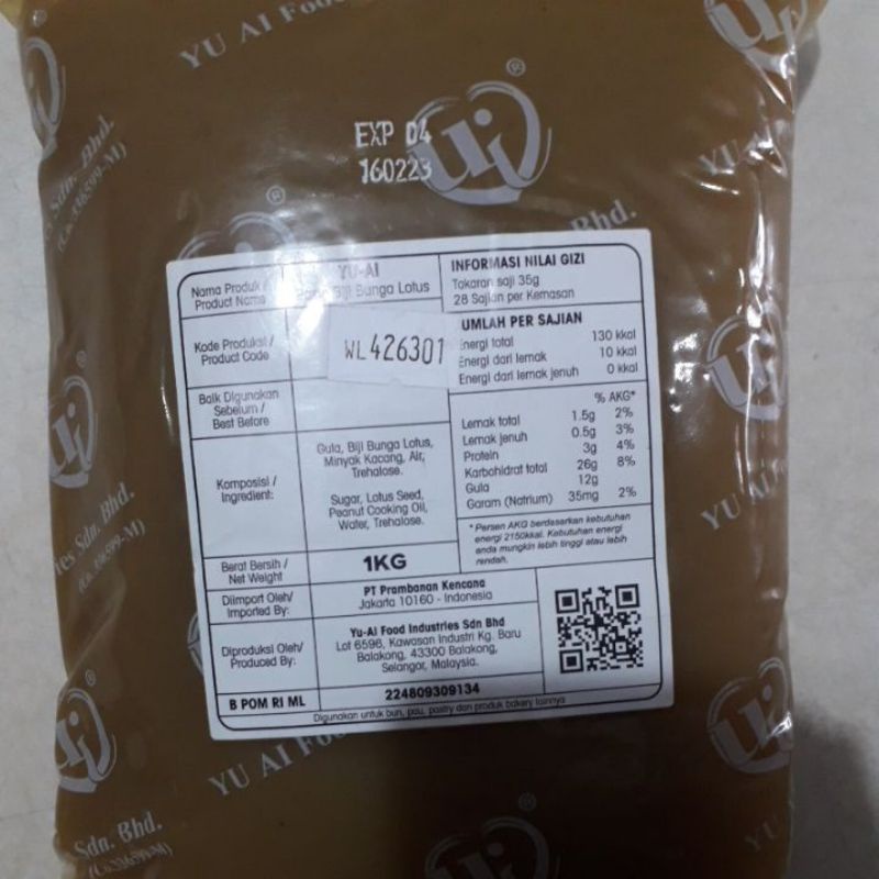 Filling Biji Bunga Lotus YU-AI 1kg