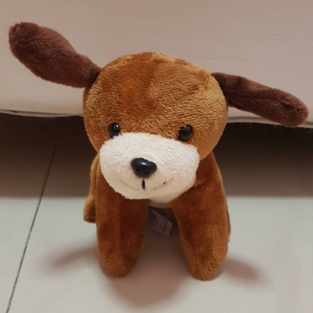 Boneka Binatang Hewan Anjing Doggy Coklat Lucu Murah Bagus Ready