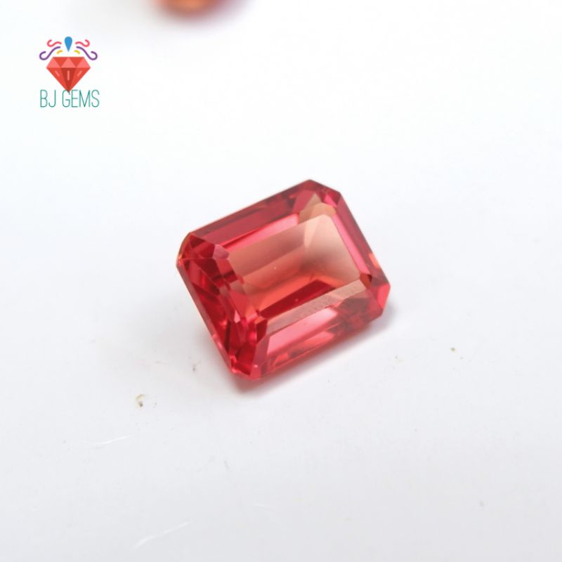 Permata Batu Orange Safir Emerald Syntetic Corundum Berserat Material 9mohs