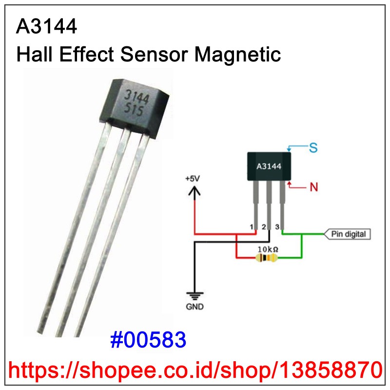 Circuit Using A3144 Hall Effect Sensor Hall Effect Se
