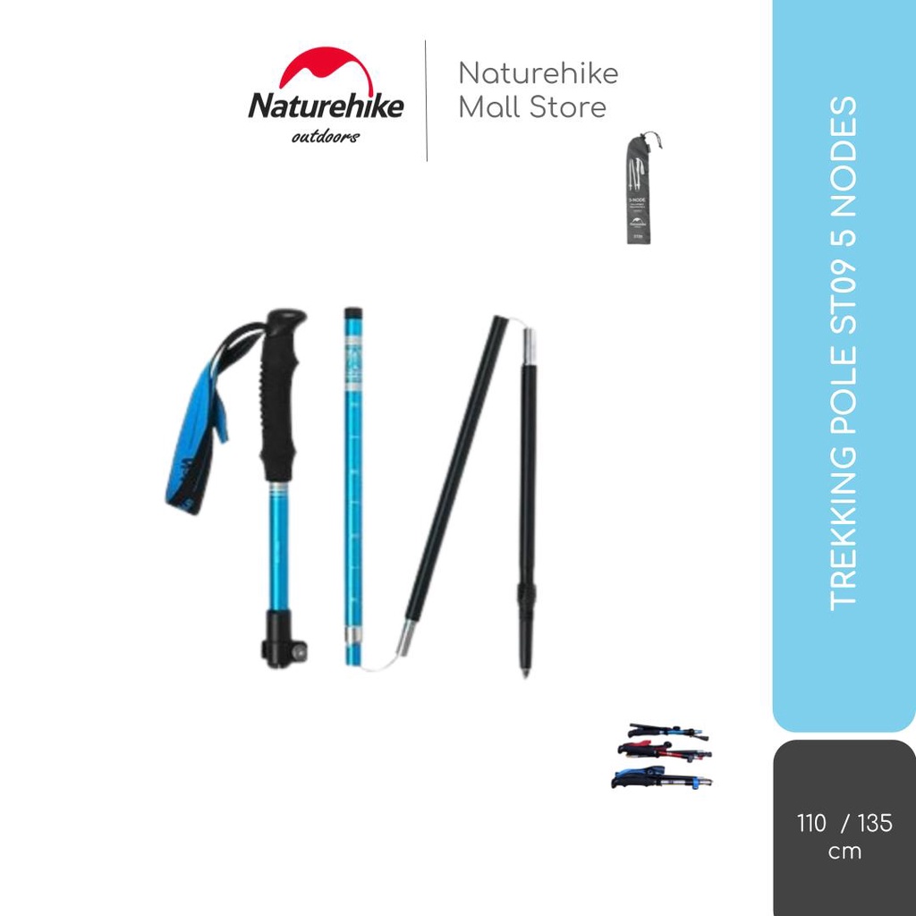 TREKKING POLE ST09 NATUREHIKE NH17D009-Z TONGKAT PENDAKI ALLOY LIPAT