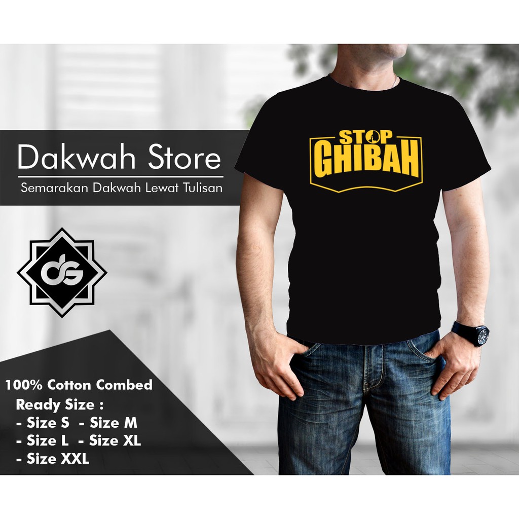 Kaos/Baju Dakwah Stop ghibah