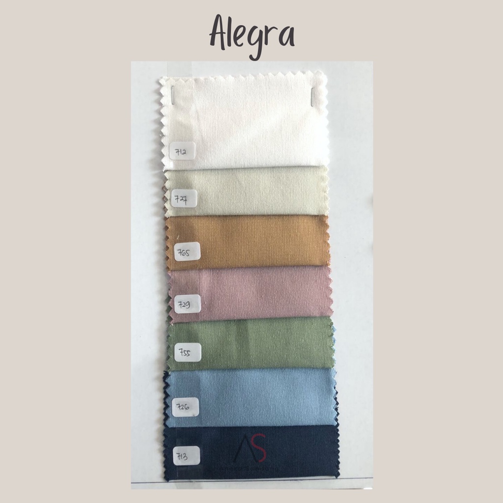 Katalog Warna kain Alegra Cotton Poly  Aneka Sandang Textile