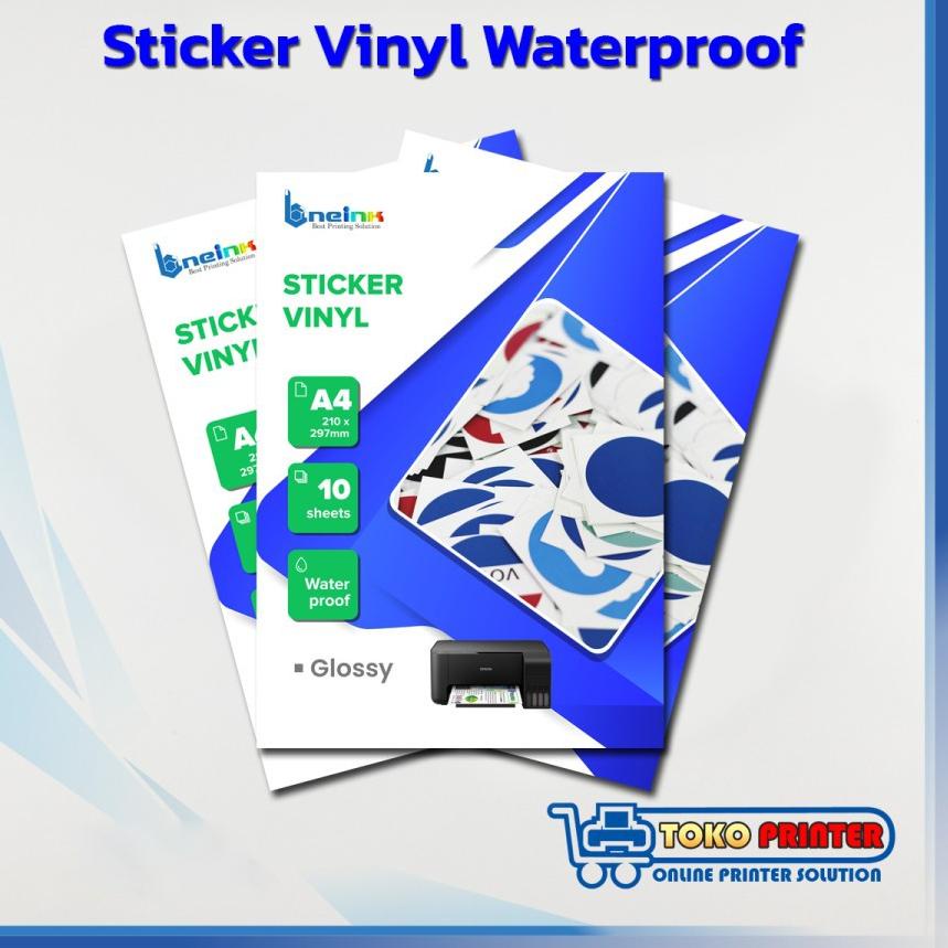 

ㅈ Sticker Vinyl Anti Air Glossy A4 Inkjet stiker vynil vinil waterproof て
