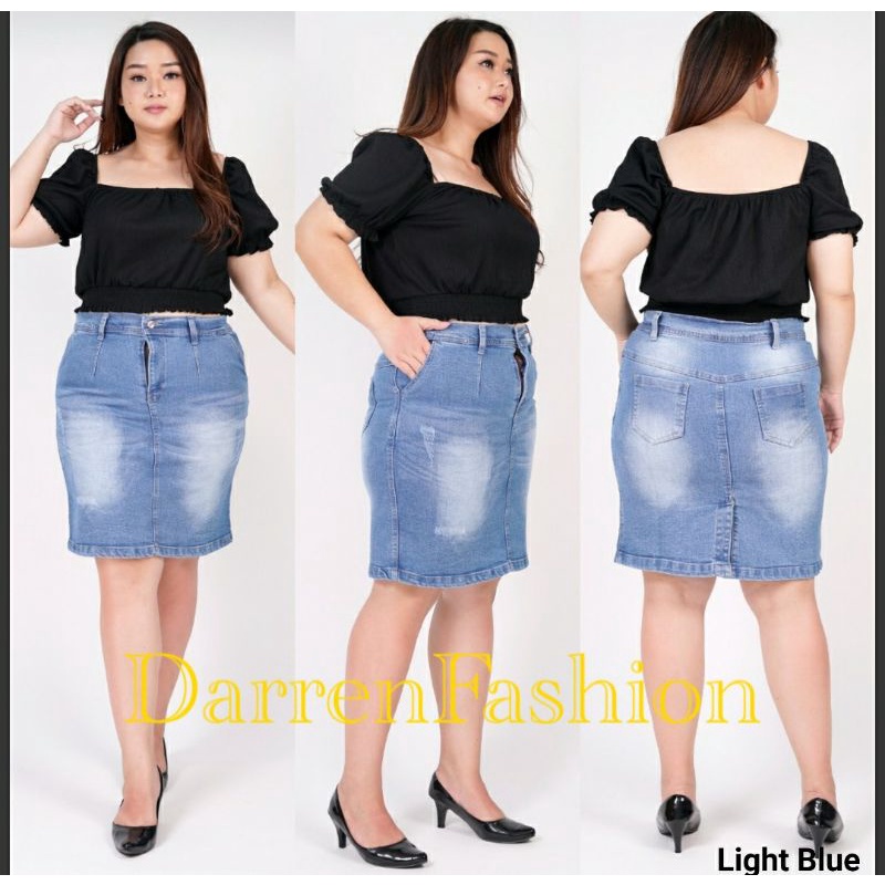 Rok Jeans Strech Sisca Premium . Rok Jeans Span . Rok Jeans Pendek Premium