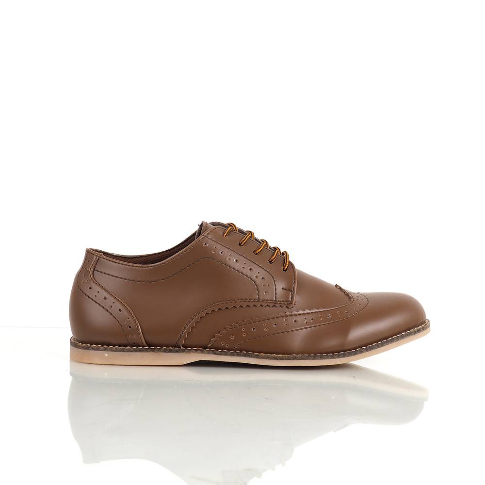 WOLVES BROWN |FORIND x GDNS| Sepatu Pantofel Pria Formal Casual Santai Kasual Cowok Laces Footwear