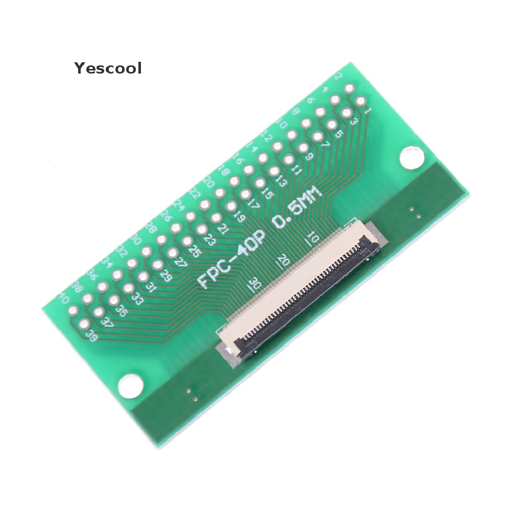 Yescool 1pc Papan Adapter Konverter PCB 40Pin 0.5mm FFC FPC Ke 40P DIP 2.54mm 0 0 0 0 0