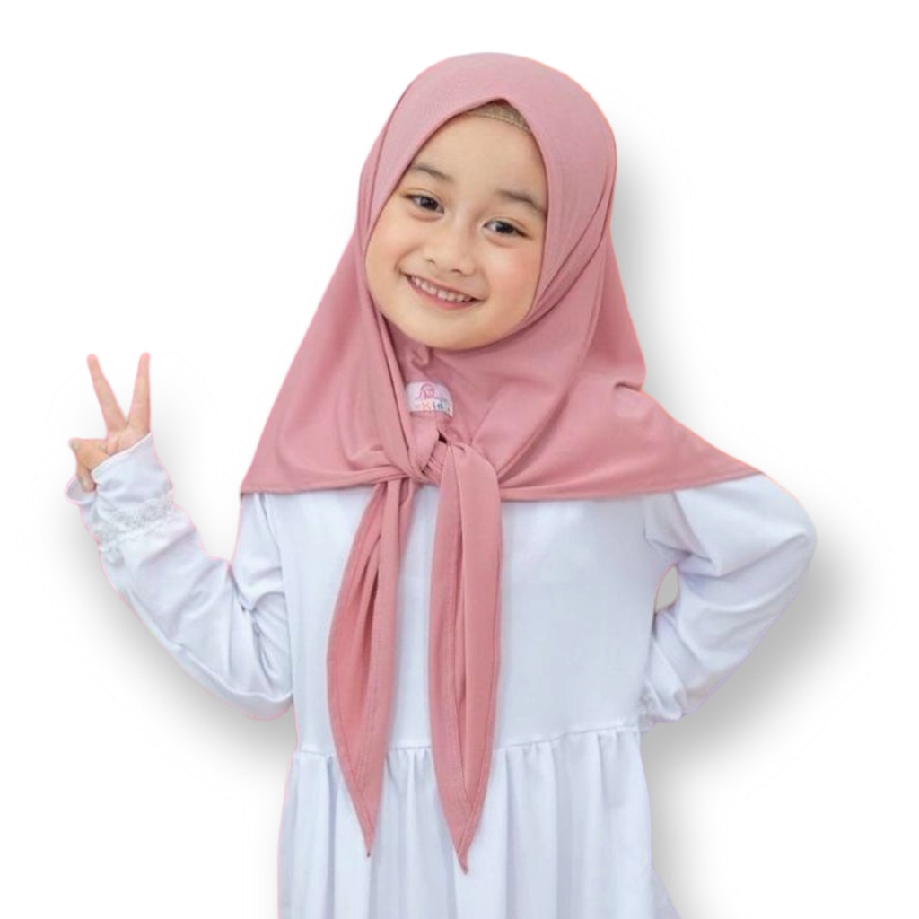 Jilbab Jersey Anak Segitiga Instan Anak Jersey