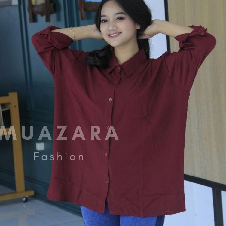 Kemeja Wanita Jumbo LD 130 XXXL / Kemeja Polos Oversize "MKM.20Au22ѕ"