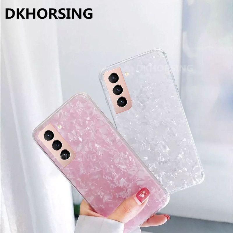 Samsung Galaxy S21 FE 5G S22 Plus 5G S22 Ultra 5G Case Bahan Tpu Motif Kerang Berkilau