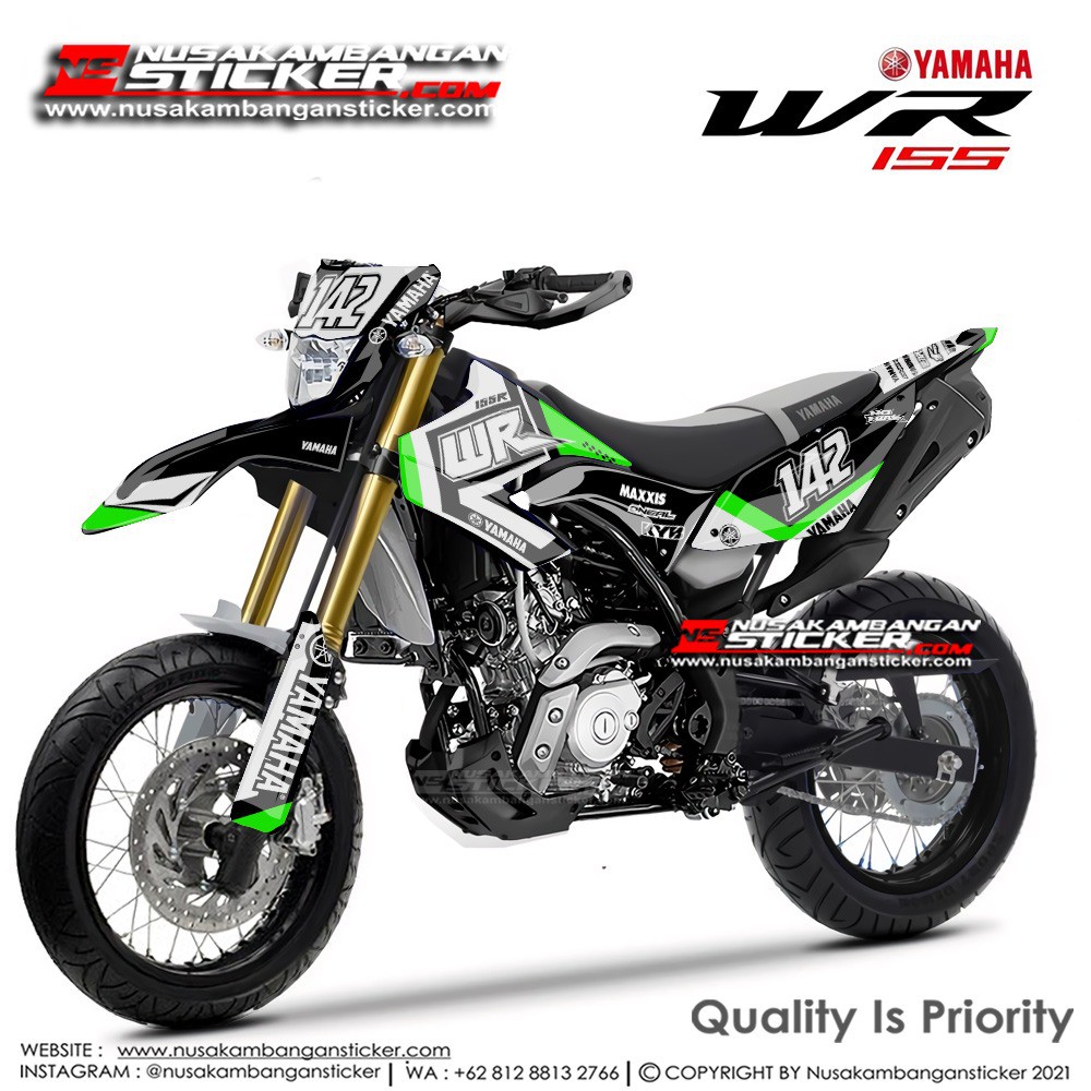 

Stiker WR 155R Hitam Grafis Hijau 142
