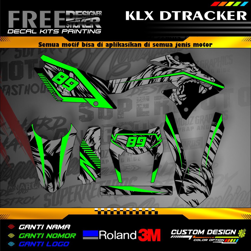 Sticker decal kawasaki KLX Dtracker 89