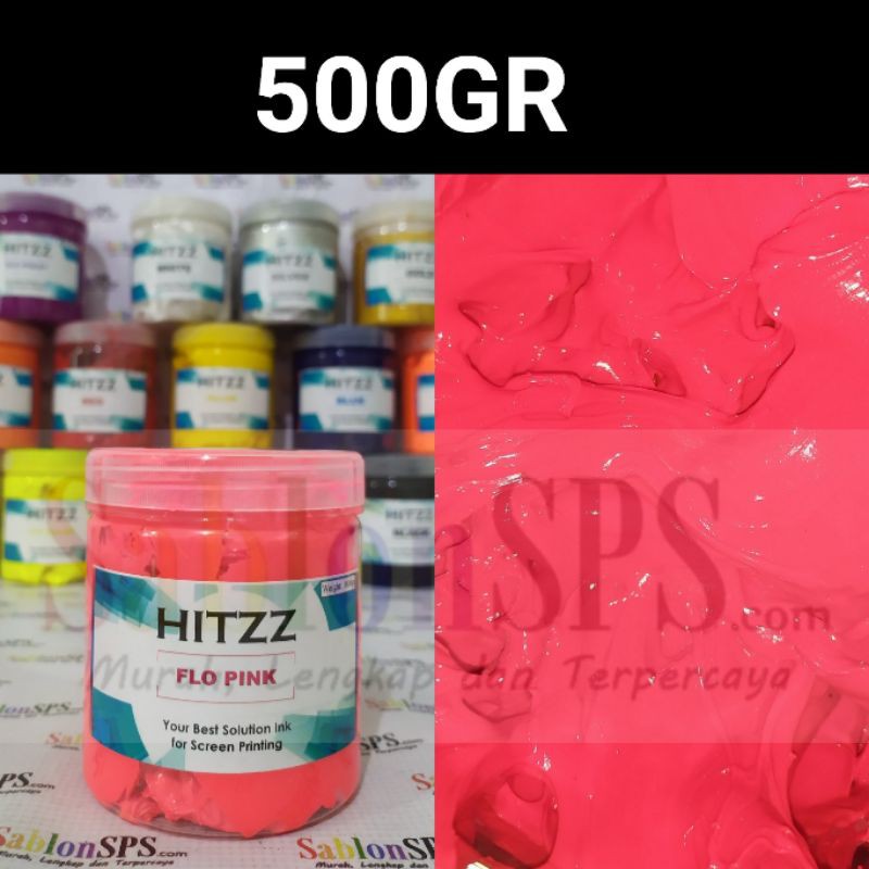 TINTA PLASTISOL PINK FLUORECENT STABILO DISTRO CLOTHING 500GR HITZZ