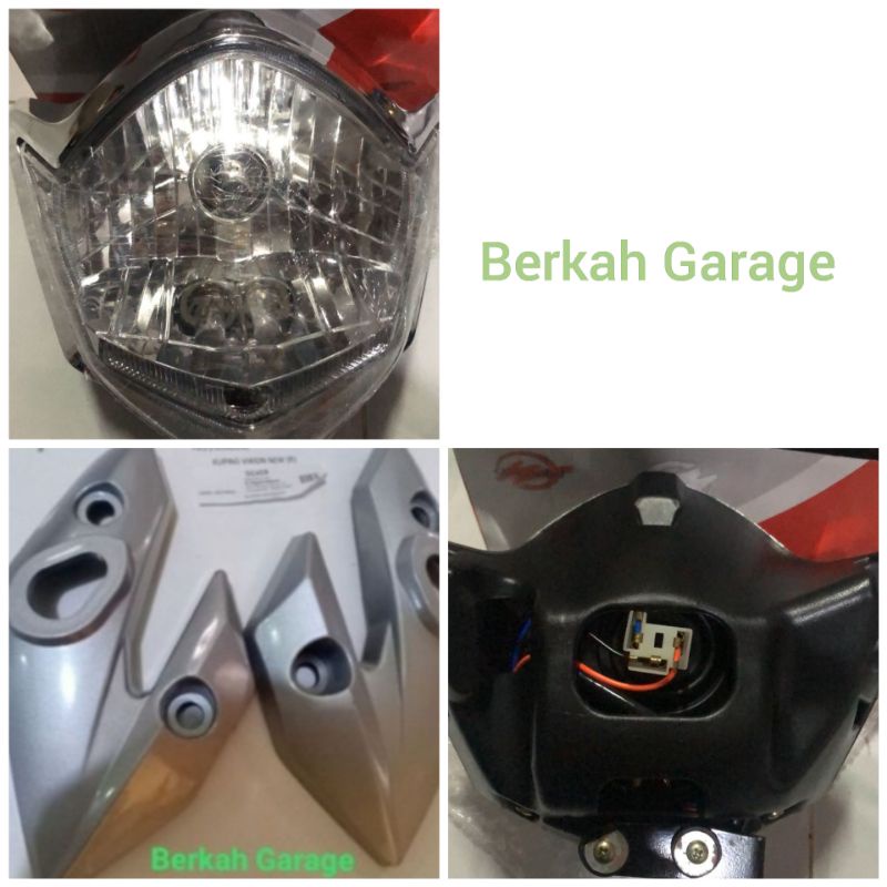 Reflektor Vixion H4 Crum Plus Kupingan Lampu