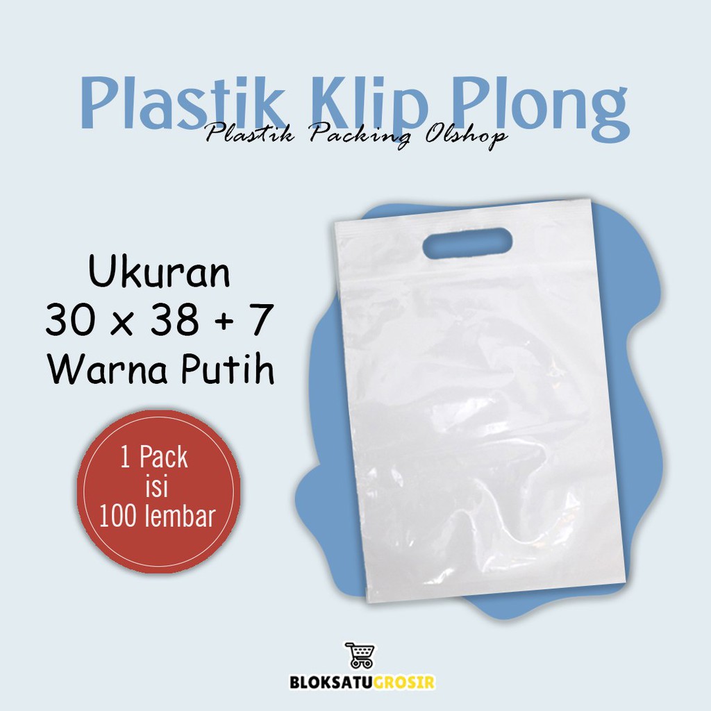 Jual Plastik Packing Olshop Klip Plong Uk 30 X 38 Isi 100 Lembar Indonesiashopee Indonesia 7175