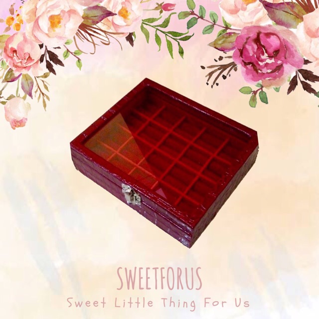 Synthetic Leather Ring Box Jewelry | Kotak Cincin Kulit Imitasi Buaya 20