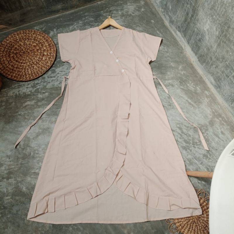DASTER KIMONO BUSUI SIMPLE DENGAN TALI DASTER MODEL RAMPEL HOMEWEAR NYAMAN
